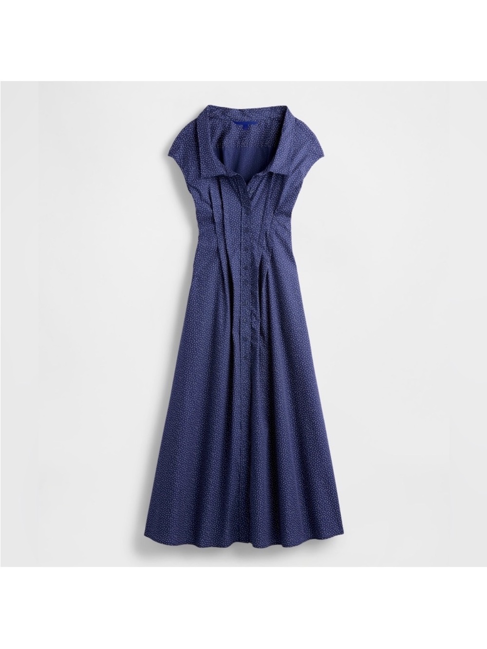 NWT! GapStudio Navy Blue Dot Poplin Maxi Shirtdress 🪂✏️ - Picture 6 of 13